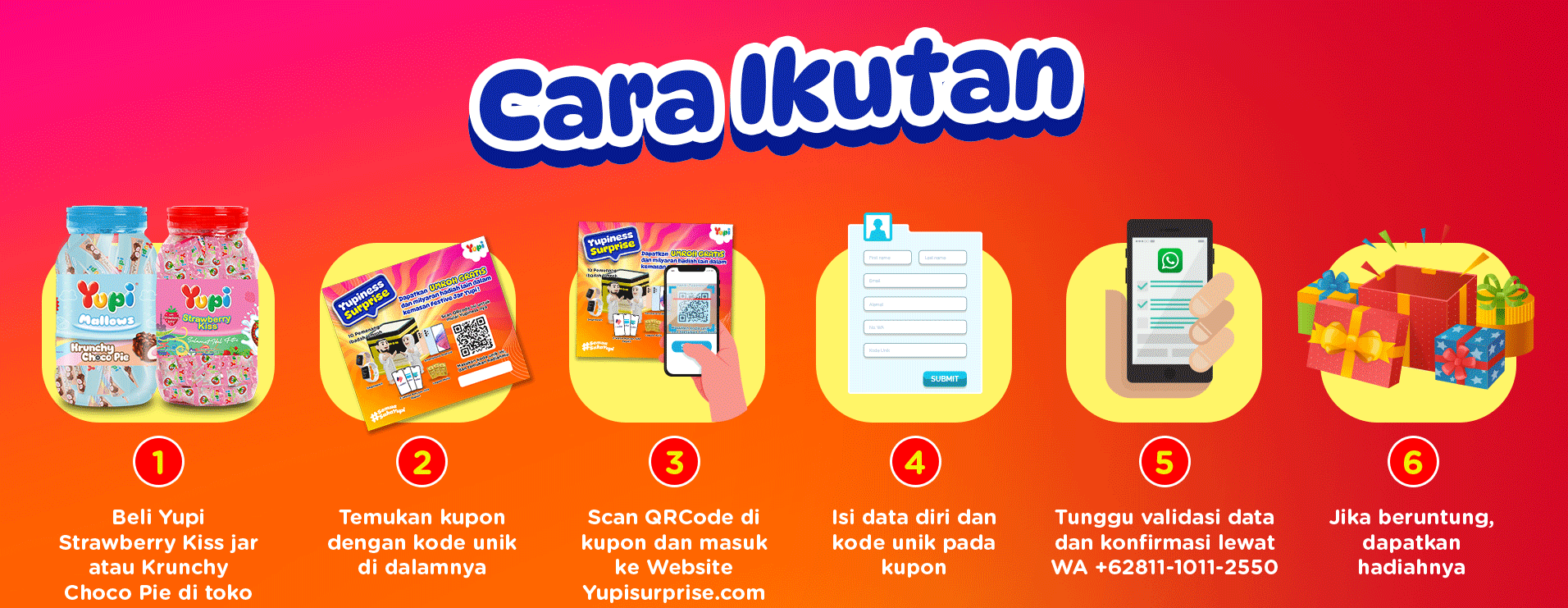 Cara ikutan Yupi Surprise - langkah kedua