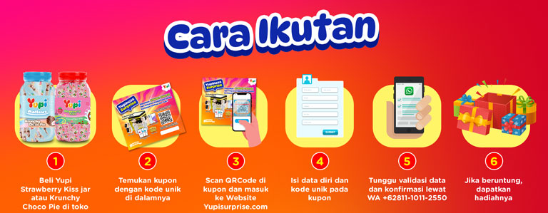 Cara ikutan Yupi Surprise - langkah kedua tampilan mobile