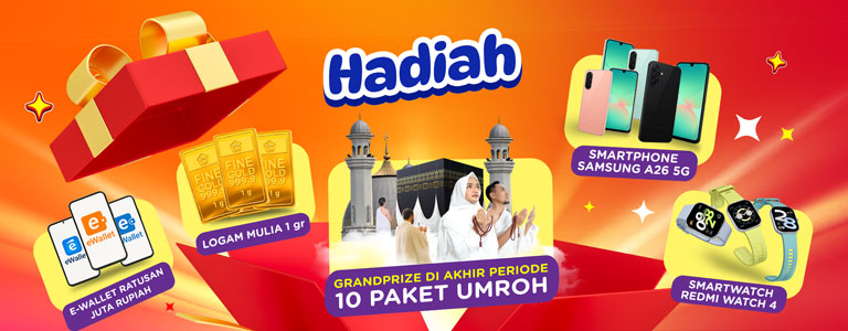 Hadiah yang bisa dimenangkan tampilan mobile